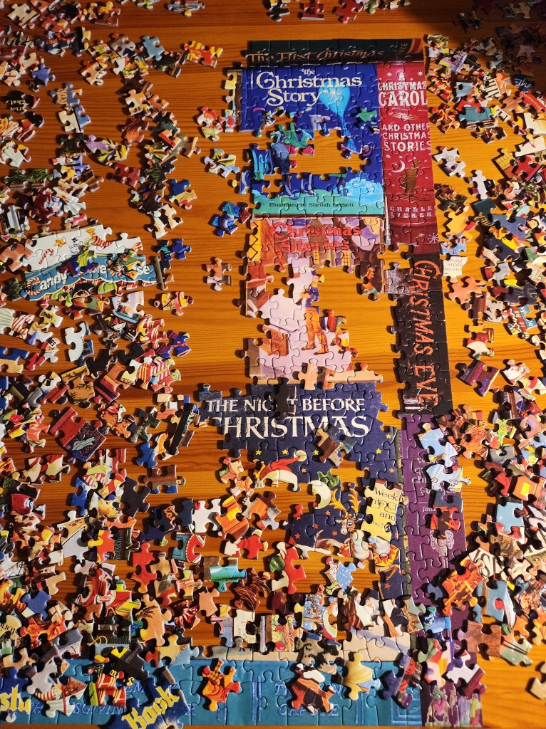 section of completed puzzle