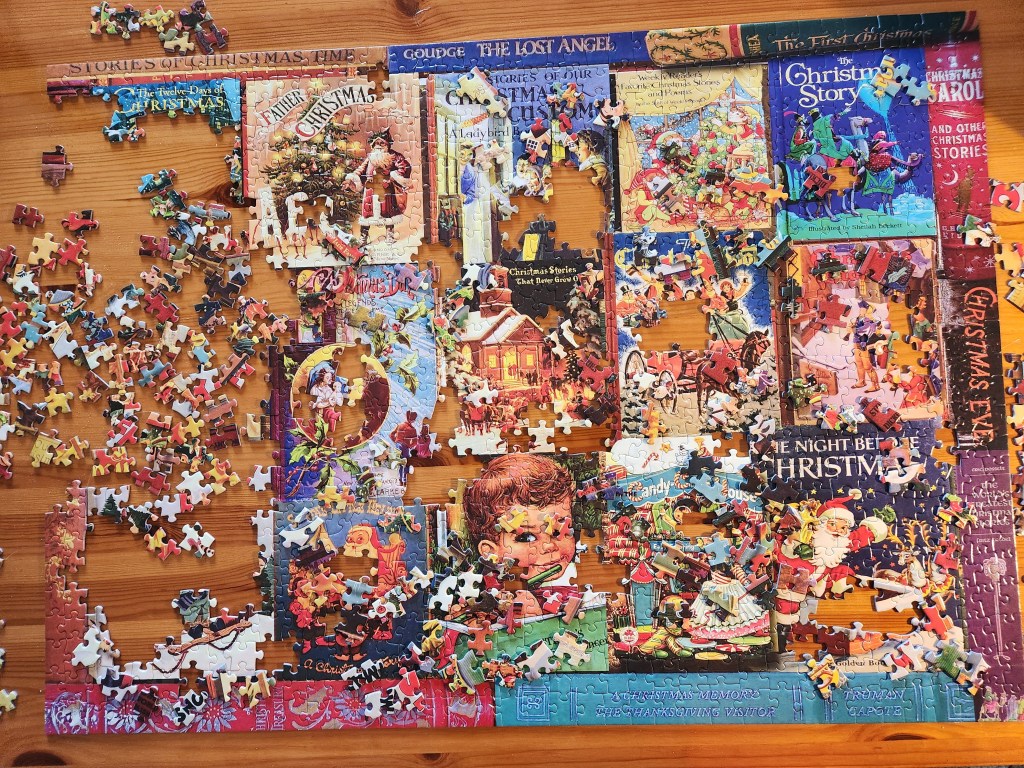 section of completed puzzle