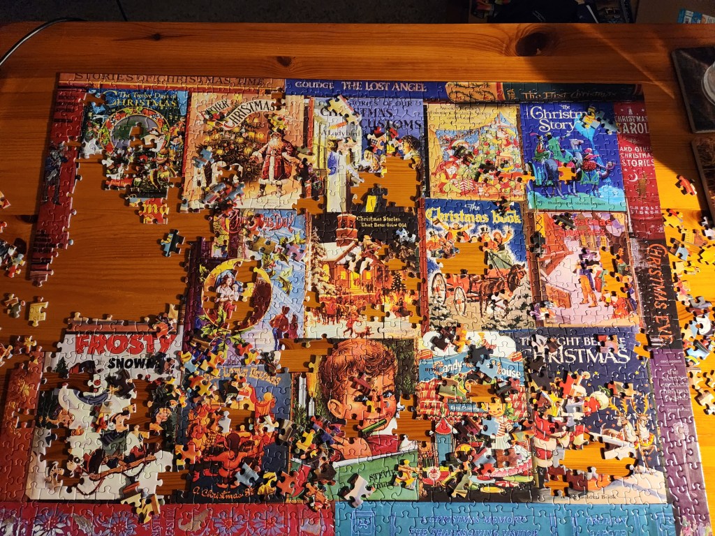 section of completed puzzle